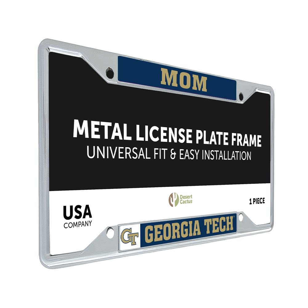 Amazon.com: Desert Cactus Georgia Tech License Plate Frame Metal